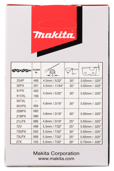 Makita 191G96-5 SÃƒÂ¤gekette 25cm 1.3mm 1/4 HM