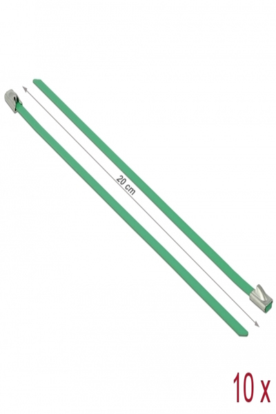 Serre-câbles Delock - 20 cm - vert (lot de 10)