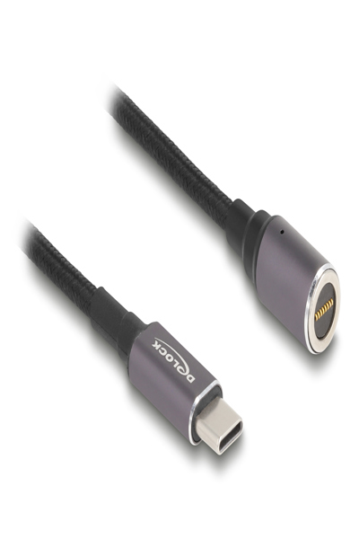 Delock Strömkabel - 24-stifts USB-C (F) till 8-stifts kontakt magnetisk - 80781