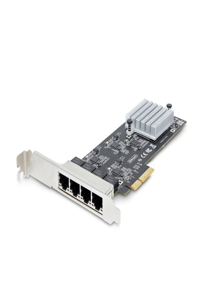 StarTech.com 4-portars 2,5 Gbps NBASE-T PCIe nätverkskort, Intel I225-V-chip, fyrportars nätverkskort för datorer, multi-gigabit nätverkskort, PCI Express-server-LAN-kort, stationärt Ethernet-gränssnittskort, PCI Express 2.0 (PR42GI-NETWORK-CARD) - PR42GI-NETWORK-CARD