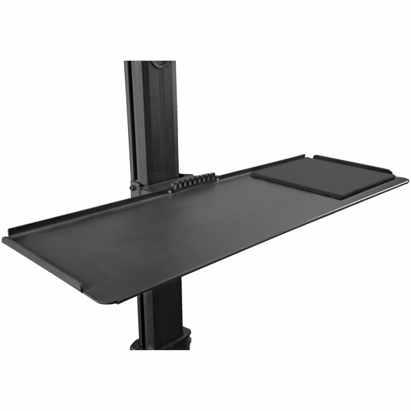 Computer desk with wheels and monitor mount CPU/PC holder Keyboard tray Ergonomic desktop computer cart - WKSTNCART