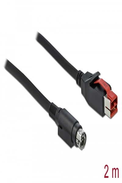 Delock PoweredUSB-kabel - USB PlusPower (24 V) (M) till Power mini-DIN (M) - 85946