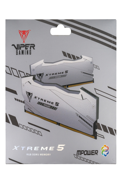 PATRIOT-minne Viper Xtreme 5 RGB, 48 GB, 2 x 24 GB, DDR5, 288-pins DIMM, Silver - PVXR548G60C30KM