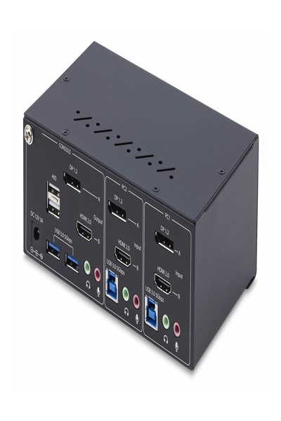 StarTech.com Commutateur KVM DisplayPort et HDMI 2 ports pour deux écrans, 4K 60 Hz