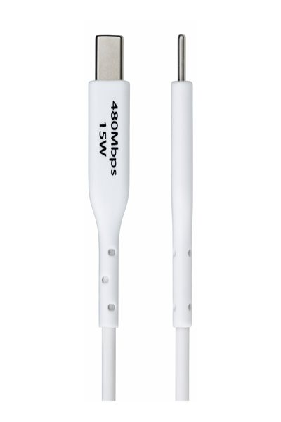 StarTech.com 2m vit USB-A till USB-C laddningskabel - USB2AC2MNCWHE