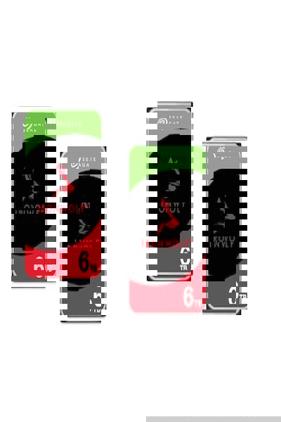 Seagate Set of 2 IronWolf NAS HDD ST6000VN006 - 6 TB 3.5 inch SATA 6 Gbit/s CMR - ST6000VN006_2ER SET