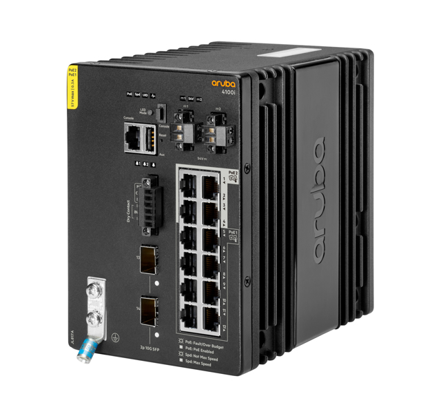 HPE Aruba 4100i Switch 12G 8 Port Class 4 PoE and 4 Port Class 6 PoE 2 SFP+ Layer 2 Web GUI CLI NetEdit REST APIs - JL817A