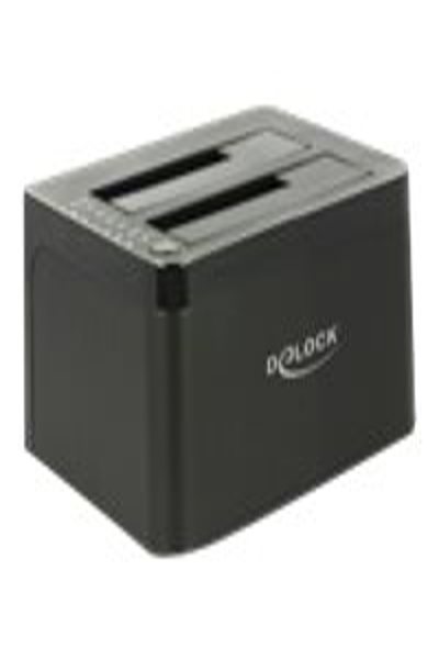 Delock Dubbel dockningsstation SATA HDD > USB 3.0 med klonfunktion - 62661