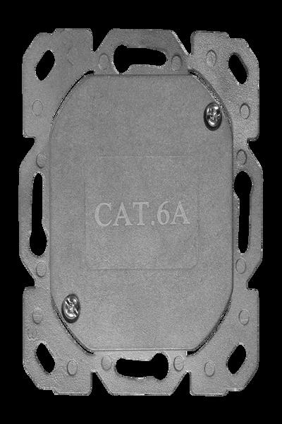Prise réseau LogiLink Cat.6A 2xRJ45 blindée blanc pur