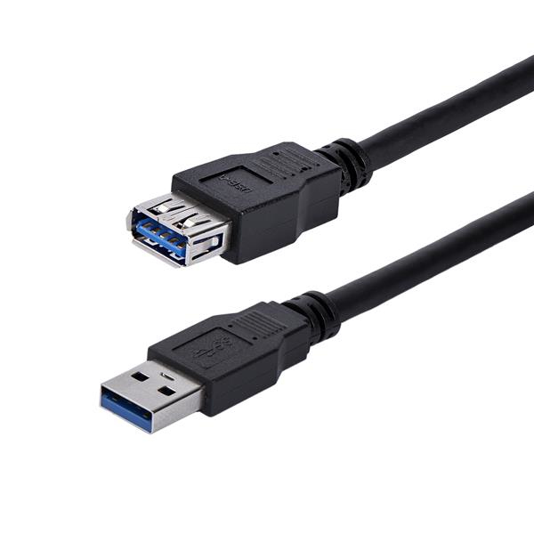 StarTech 1m Black SuperSpeed USB 3.0 Extension Cable - USB3SEXT1MBK