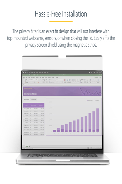 StarTech.com 16-tums MacBook Pro 21/23 Laptop Sekretessskärm, Avtagbart och Vändbart Antireflexbehandlat Sekretessfilter, Magnetiskt Laptopskärmskydd med +/- 30 graders betraktningsvinkel - 162MM-PRIVACY-SCREEN