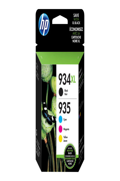 HP 934XL/935XL 4-Pack Original Ink Cartridges: High Yield, Black/CMY
