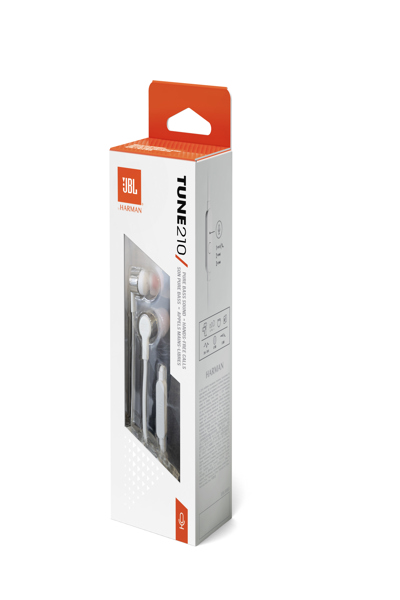 Harman Kardon JBL Tune 210: Grey Wired Headset.