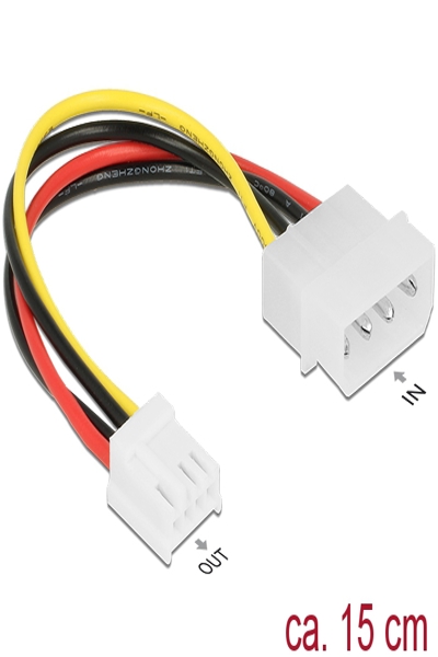 Delock Power cable - 4 PIN internal power (M) to 4 PIN mini-power connector (F) - 85337