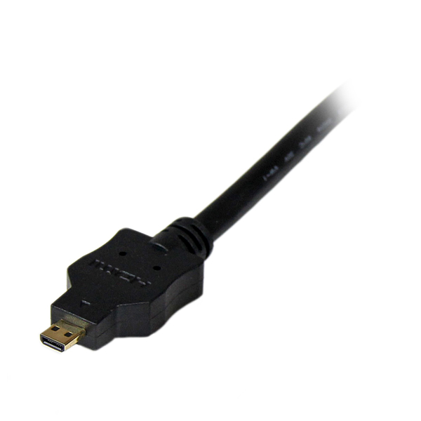 StarTech 2m Micro HDMI to DVI-D Cable - M/M - 2 m - Micro-HDMI - DVI-D - Gold - Black - Polyvinyl chloride (PVC) - HDDDVIMM2M