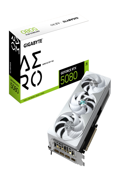 Gigabyte GeForce RTX 5080 AERO OC SFF 16G Graphics Card - GV-N5080AERO OC-16GD