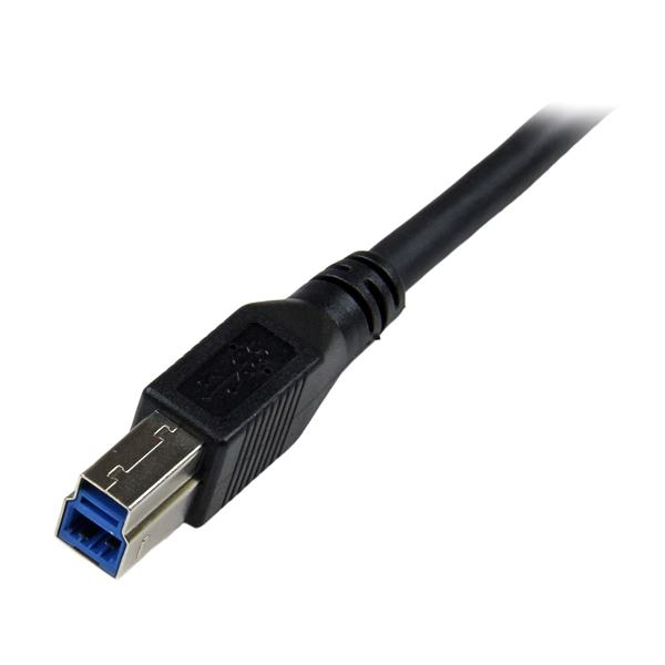 StarTech 1m Black SuperSpeed ​​USB 3.0 Cable - Right Angle A to B - M/M - 1 m - USB A - Micro-USB B - USB 3.2 Gen 1 (3.1 Gen 1) - Male/Male - Black - USB3SAB1MRA