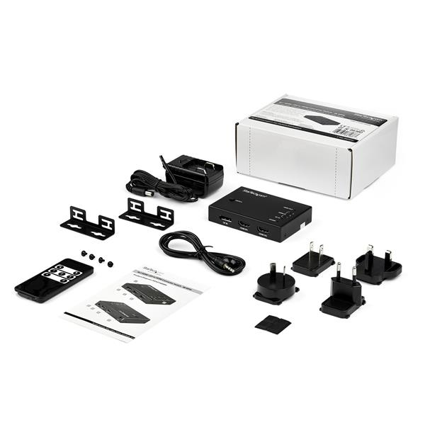 StarTech 4 Port HDMI Video Switch - 3x HDMI & 1x DisplayPort - 4K 60Hz - Video/Audio Switch - 3 x HDMI + 1 x DisplayPort - Desktop (VS421HDDP) - VS421HDDP