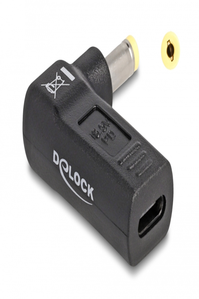 Delock Power adapter - 24 pin USB-C (F) to DC jack 4.8 x 1.7 mm (M) - 60006