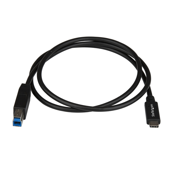 StarTech 1m USB 3.1 USB-C to USB-B cable - USB 3.1 connection cable - USB cable - USB-C (M) to USB Type B (M) - USB 3.1 - 1 m - black - for Apple MacBook - USB31CB1M