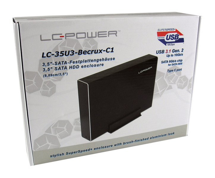 LC-Power LC-35U3-Becrux-C1 - HDD enclosure - 3.5" - LC-35U3-BECRUX-C1