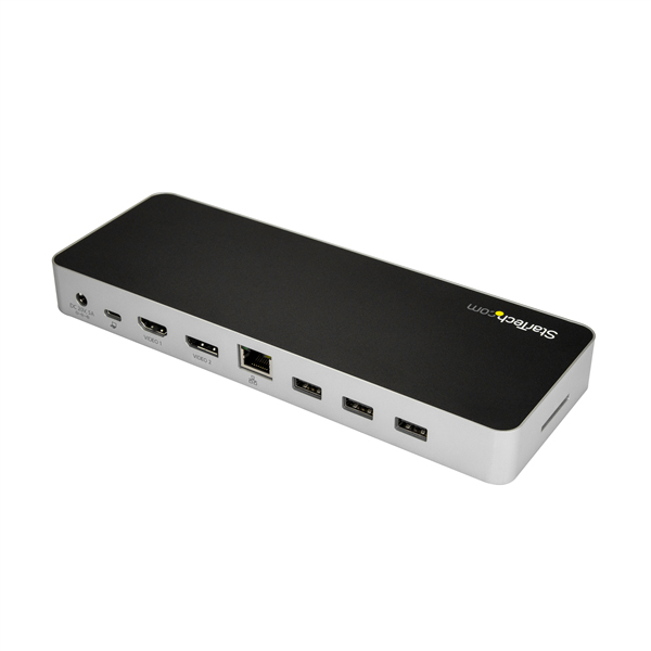 StarTech USB-C Dual 4K Monitor Docking Station for Laptops - DP / HDMI - Windows / Mac - USB 3.0 SD Card Reader - 60W Power Delivery - Docking Station - HDMI, DP - DK30CHDPPDUE