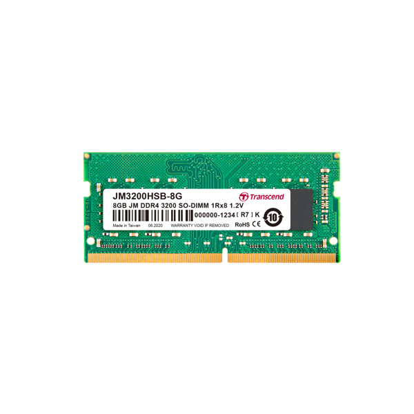 Transcend JetRam DDR4-3200 SO-DIMM 8GB - 8 GB - JM3200HSB-8G