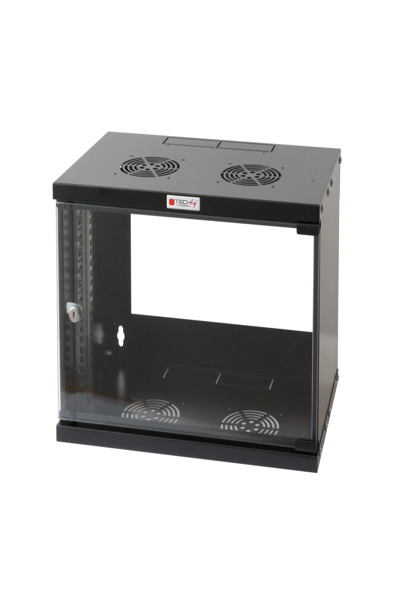 Techly Wall Rack Cabinet 19 6U D450 Black Assembled" I-CASE EL-1006B45 - Wall mounted rack - 6U - 50 kg - Key lock - 14.2 kg - Black