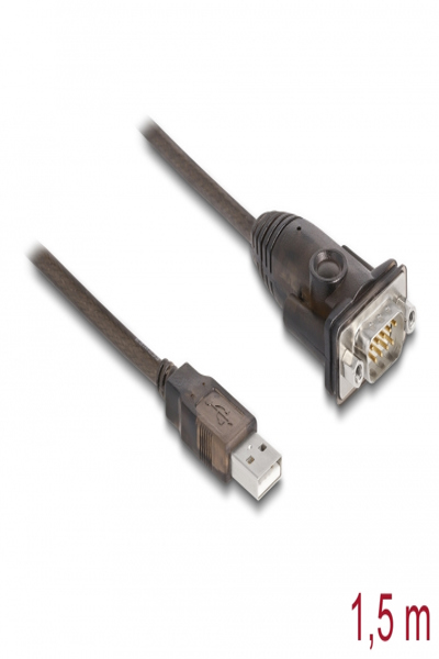 Delock USB / serial cable - USB (M) to DB-9 (M) screwable - 62645