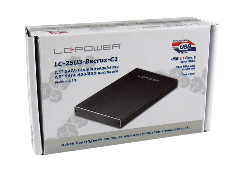 LC-Power LC-25U3-Becrux-C1 - HDD enclosure - 2.5" - LC-25U3-BECRUX-C1