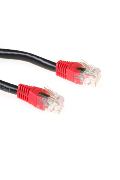 ACT Black 1 meter U/UTP CAT6 patch cable cross with RJ45 connectors - 1 m - Cat6 - Black