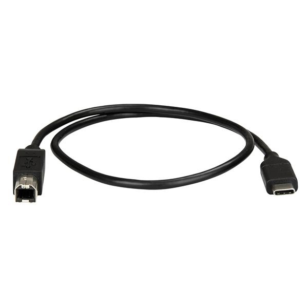 StarTech USB-C to USB-B Printer Cable - M/M - 0.5 m - USB 2.0 - 0.5 m - USB C - USB B - USB 2.0 - 480 Mbit/s - Black - USB2CB50CM