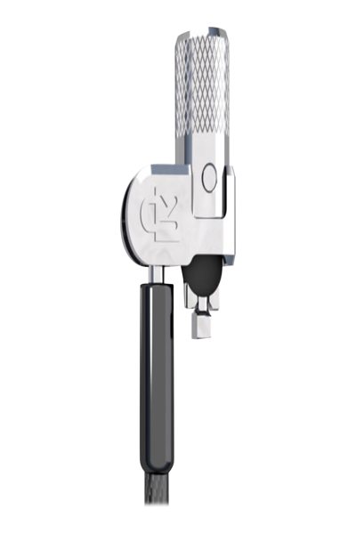 Câble double Kensington MicroSaver 2.0 - Clé simple - Clé - Acier au carbone - Carbone - Argent