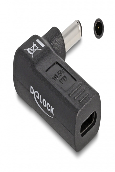 Delock Power adapter - 24 pin USB-C (F) to DC jack 4.5 x 3.0 mm (M) - 60007