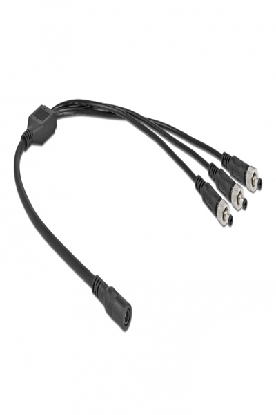 Delock Strömfördelare - DC-hona 5,5 x 2,1 mm (hona) till DC-hona 5,5 x 2,1 mm (hane) - 86572