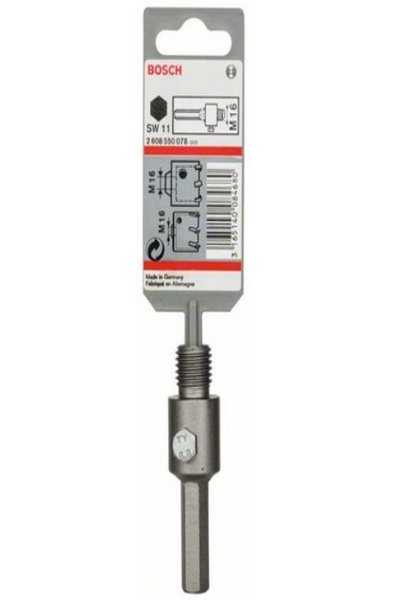 Bosch 2 608 550 078 - Shank connector - Hex shank - M16 - Gray - 1 pc(s) - 8 cm