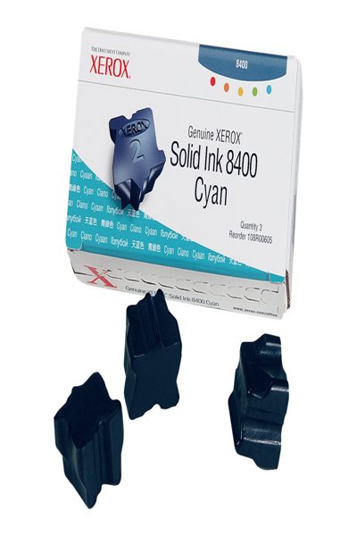 Xerox Cyan Ink (3 Per Box ) 8400 - 3 pc(s) - Cyan - 3400 pages - Cyan - Phaser 8400 - United States - 108R00605