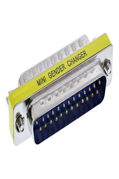 Mini changeur de genre InLine Sub-D 25 broches mâle/mâle