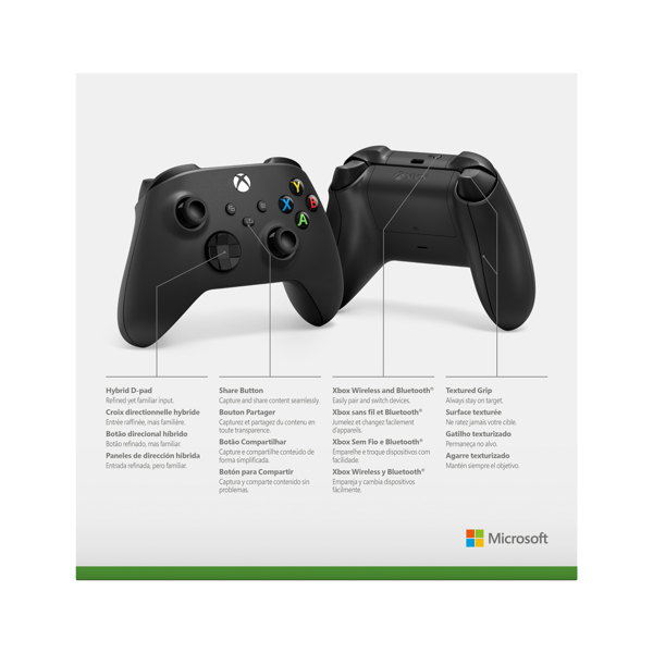 Xbox Wireless Controller - Game Pad - Carbon Black - QAT-00002