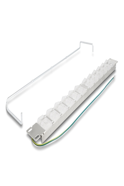 Delock Patchpanel (blank) - vinklingsbara portar, med dragavlastning - 67066