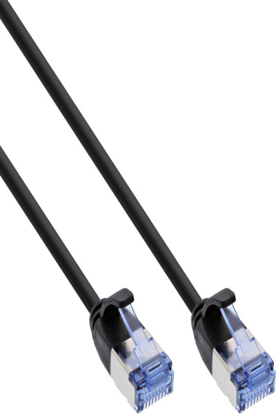 InLine Slim Round Patch Cable Cat.6A Black 2m - 71902S