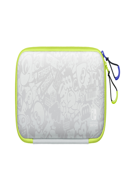 Nintendo Switch Carrying Case & Screen Protector Splatoon 3 Edition. Case type: Sleeve case, Brand compatibility: Nintendo, Product colour: Multicolour. Weight: 222 g. Package width: 130 mm, Package depth: 40 mm, Package height: 305 mm. Country of origin: China - 10009638