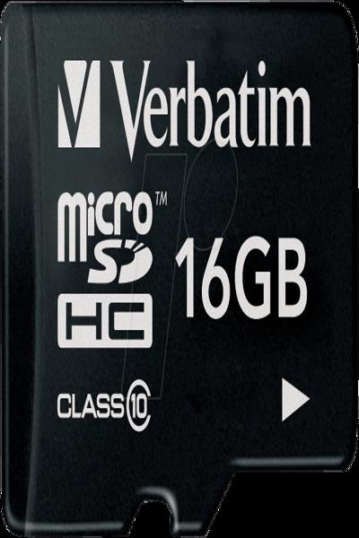 Verbatim Flash-minneskort - 16 GB - 44010