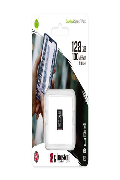 Canvas Select Plus microSDXC 128GB - Kingston UHS-I 100MB/s