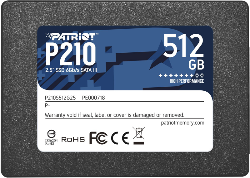 Patriot P210 - SSD - 512 GB - 2.5" - P210S512G25