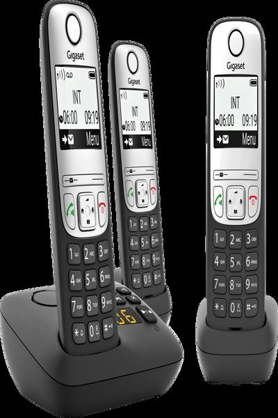 Gigaset A690A Téléphone DECT 100 entrées Noir