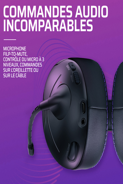 PDP Victrix Gambit Wireless Gaming Headset - Wired & Wireless - 20 - 20000 Hz - Gaming - 301 g - Headset - Black - Purple - 052-003-EU