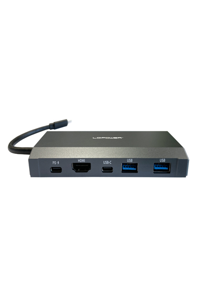 Hub-C-MULTI-7-M2: USB-C Hub with M.2 SSD Enclosure - LC-HUB-C-MULTI-7-M2