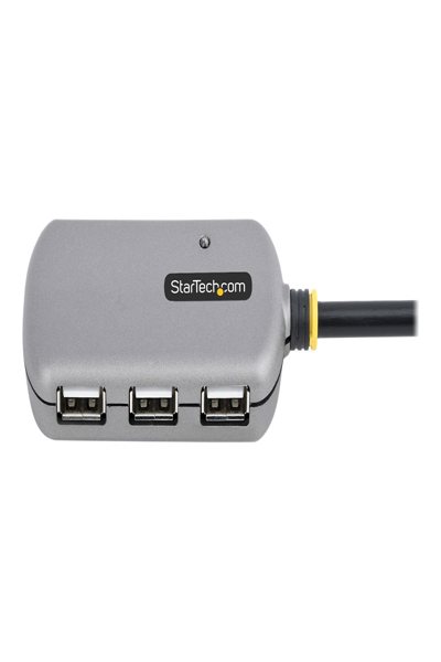 StarTech.com USB Extender Hub, 24m USB 2.0 Extension Cable with 4-Port USB Hub, Active/Bus Powered USB Repeater Cable, Optional 10W Power Supply Included - U02442-USB-EXTENDER