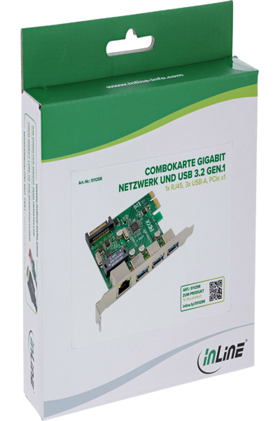 InLine Gigabit USB 3.2 Combo Card PCIe x1 - 51125R